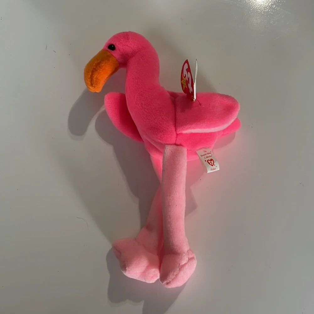 Ty Beanie Baby * Pinky‎ the Flamingo * Date of Birth: Feb 13, 1995 * Collectible